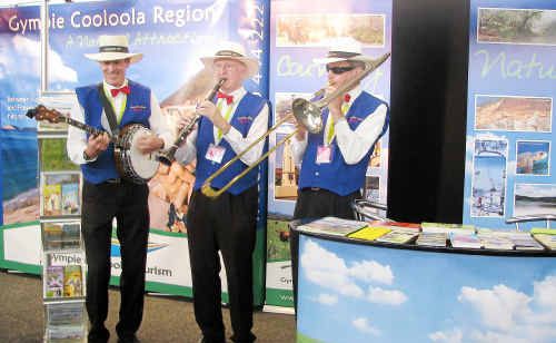 A bit of fun draws visitors to the Gympie Cooloola Tourism stand. A bit of fun draws visitors to the Gympie Cooloola Tourism stand.